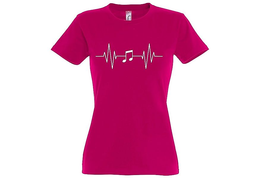 Youth Designz T-Shirt Heartbeat Musik Note Damen Shirt mit Music Frontprint günstig online kaufen