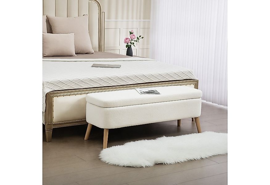 HOMCOM Sitzbank Aufbewahrungshocker (Sitztruhe, 1-St., Sitzhocker mit 65 L günstig online kaufen