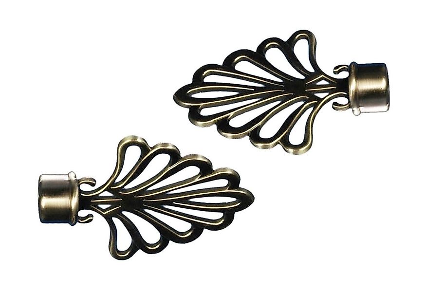 Liedeco Gardinenstangen-Endstück FÃ¤cher, Gardinen, (Set, 2-St), günstig online kaufen