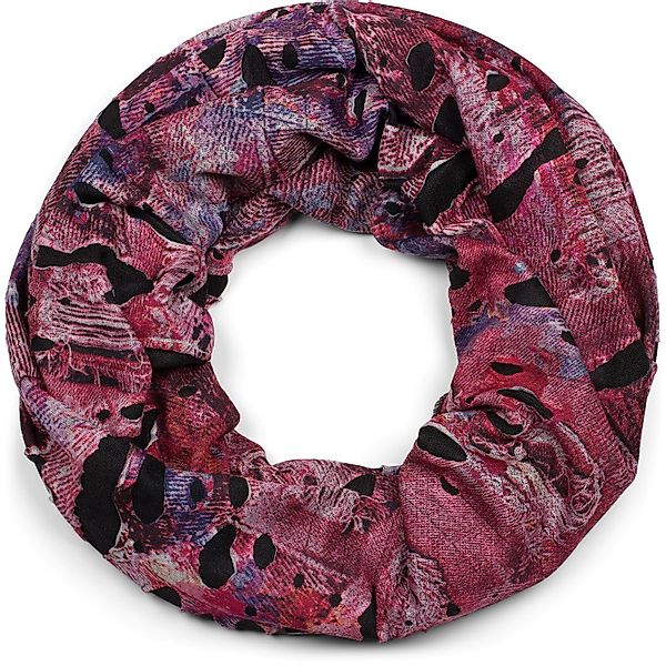 styleBREAKER Loop Loop Schal mit Farbklecksen günstig online kaufen