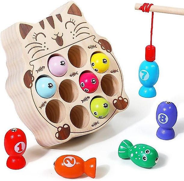 SinLaw Lernspielzeug Kleinkind Montessori Spielzeug hölzerne Fischerei Spie günstig online kaufen