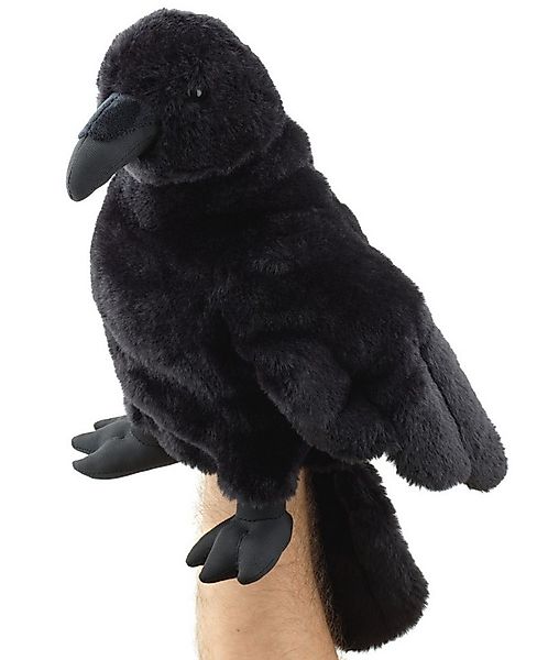 Uni-Toys Kuscheltier Handpuppe Rabe mit drehbarem Kopf - 31 cm (Höhe) - Plü günstig online kaufen
