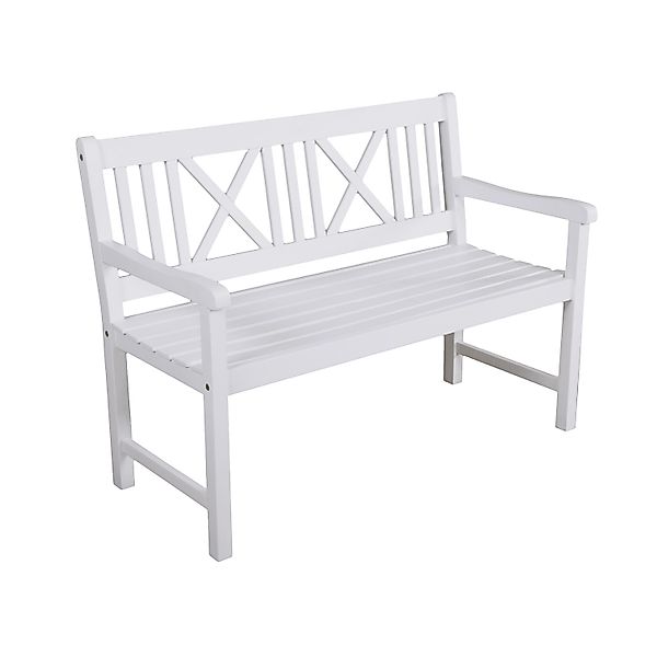 Garden Pleasure Bank Malmö 2-Sitzer Weiß FSC® günstig online kaufen