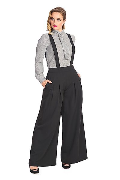 Banned Marlene-Hose Palazzo Diamond Schwarz Vintage günstig online kaufen
