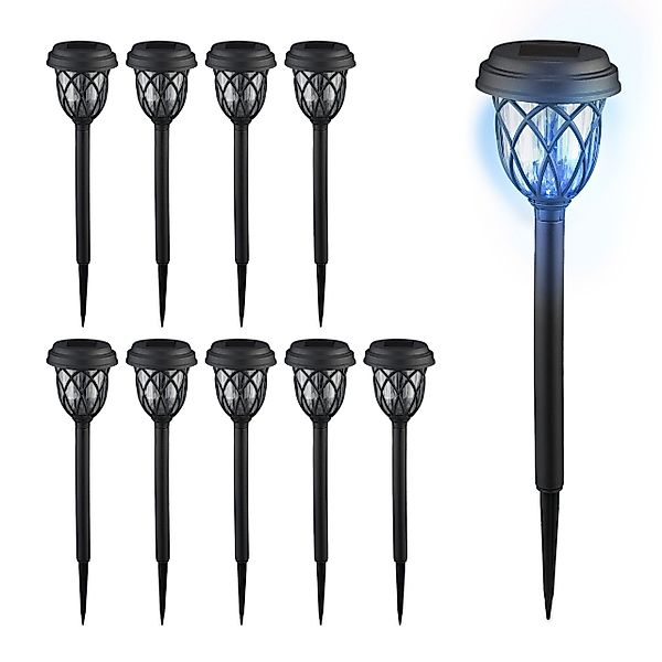 relaxdays LED Solarleuchte Solarlampen-Set Laterne, 10er günstig online kaufen