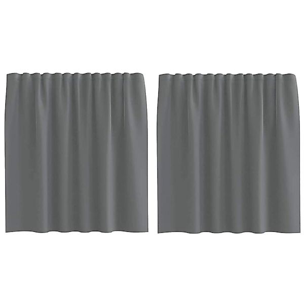 vidaXL Voile Vorhänge mit Stangentaschen 2 Stk Dunkelgrau 4102181 günstig online kaufen