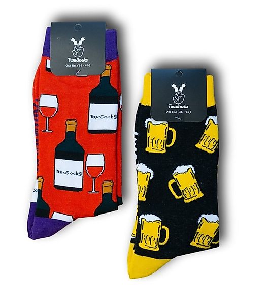 TwoSocks Freizeitsocken Lustige Socken Bier Socken, Wein Socken, Einheitsgr günstig online kaufen