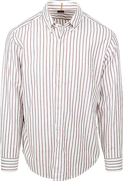 BOSS Ricoplus Hemd Streifen Weiß - Größe XXL günstig online kaufen
