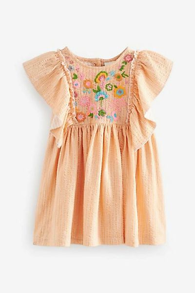 Next Sommerkleid Kurzärmeliges Kleid mit Stickarbeiten (1-tlg) günstig online kaufen