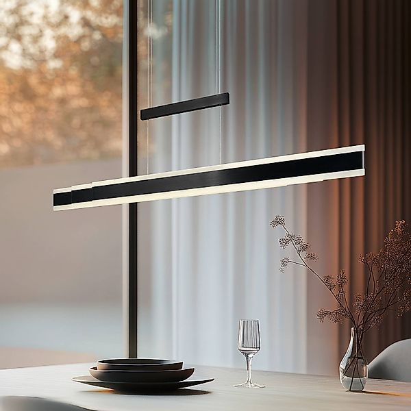 LED-Hängelampe Arcola schwarz, Länge 152 cm Touchdimmer, CCT günstig online kaufen
