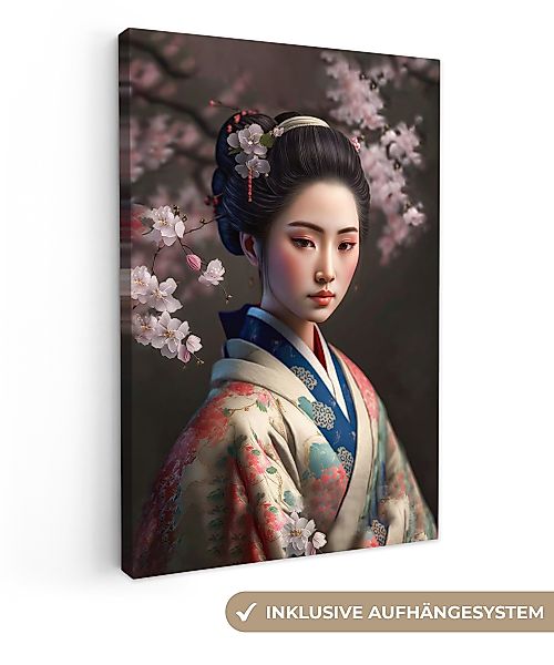 OneMillionCanvasses® Leinwandbild Frau - Sakura - günstig online kaufen