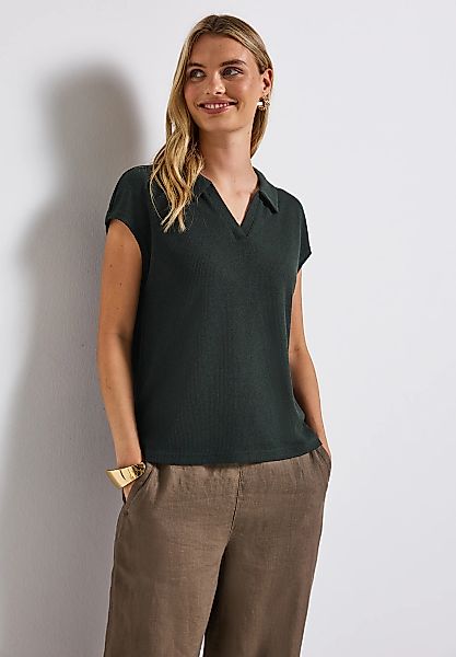 STREET ONE Poloshirt, aus elastischem Materialmix günstig online kaufen