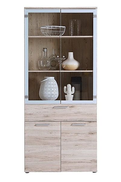 Newroom Vitrine Demmy Vitrine Sandeiche Modern Vitrinenschrank Glasvitrine günstig online kaufen