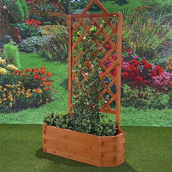 Melko Rosenbogen Rosengitter mit Blumenkasten Rankhilfe günstig online kaufen
