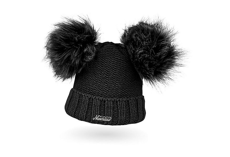 Neverless Bommelmütze Warme Strickmütze Damen Wintermütze Bommelmütze gefüt günstig online kaufen