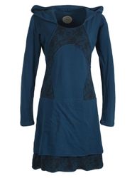Vishes Jerseykleid Langarm Lagenlookkleid mit Zipfelkapuze günstig online kaufen