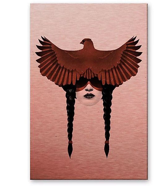 Wall-Art Metallbild »Adler Dark Cardinal Metallschild«, Landschaft, (1 St.) günstig online kaufen