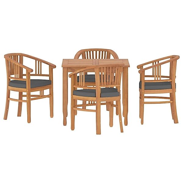 vidaXL 5-tlg Garten-Essgruppe Massivholz Teak Modell 107 günstig online kaufen