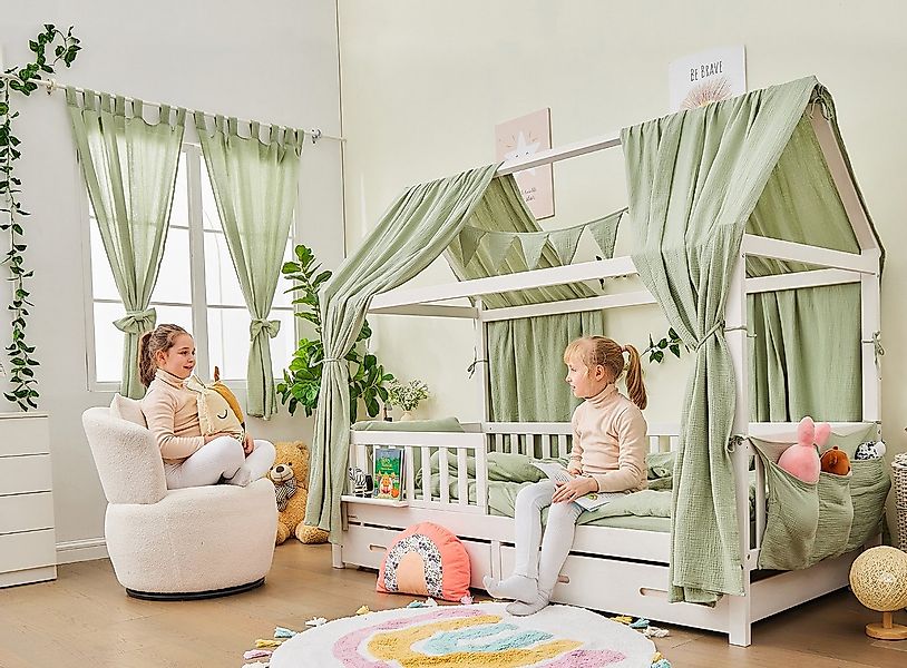Alavya Home® Hausbett CLOUD aus Buche FSC® 100% zertifiziert SET mit DEKO u günstig online kaufen