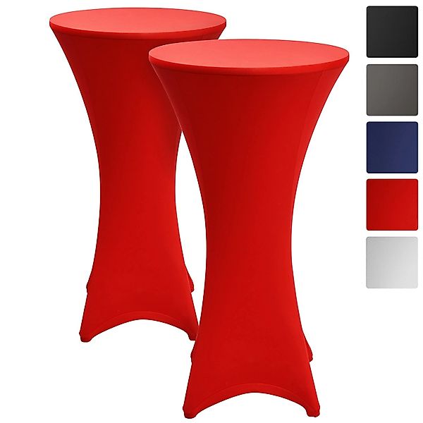 Beautissu Stella Stehtischhusse Ø 80 cm Rot 2tlg günstig online kaufen