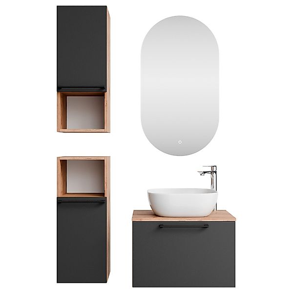 Planetmöbel Badmöbel-Set Astra, (Waschbeckenunterschrank, 4-St., Spiegel), günstig online kaufen