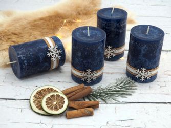 ZauberDeko Adventskerze 4 Adventskerzen Kerzen Stumpenkerzen günstig online kaufen