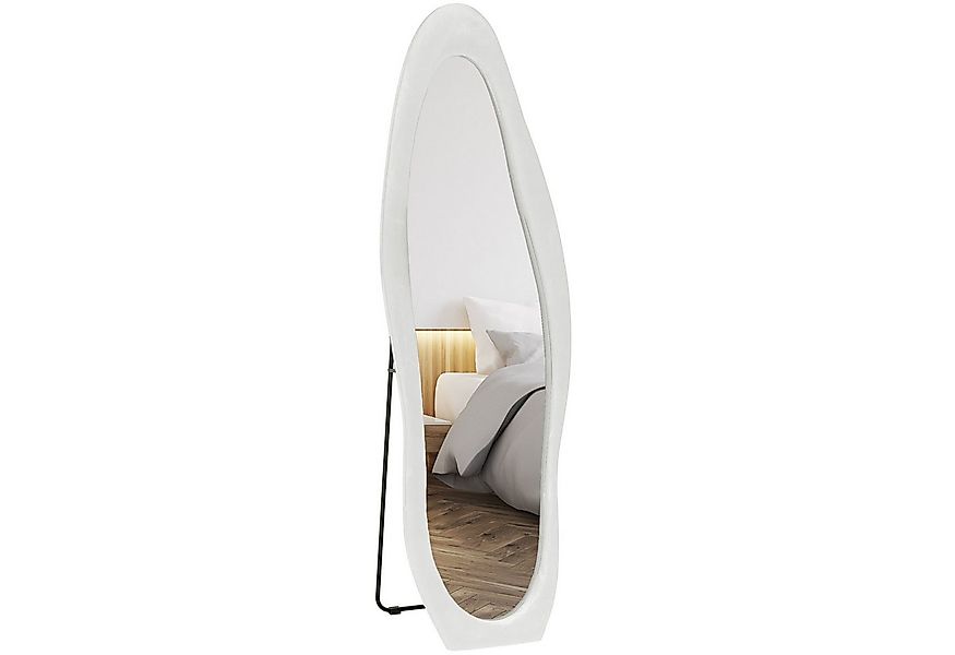 HOMCOM Standspiegel 50 x 160 cm mit samtartiger Rahmenbezug (Wandspiegel, 1 günstig online kaufen