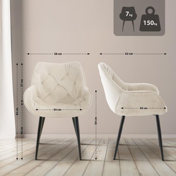 CLP Esszimmerstuhl Tanna Samt (2er Set), günstig online kaufen