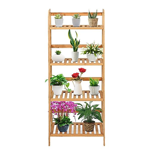 KOMFOTTEU Blumenständer, 4 Etagen Leiterregal aus günstig online kaufen