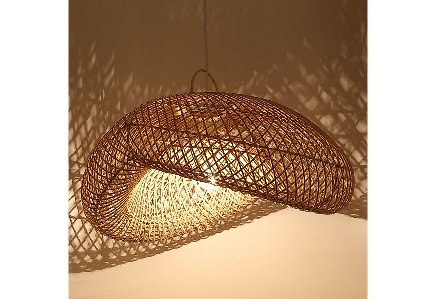 Casa Moro Deckenleuchten Rattan Lampe LUNA in Wellen Form handgemachte Pend günstig online kaufen
