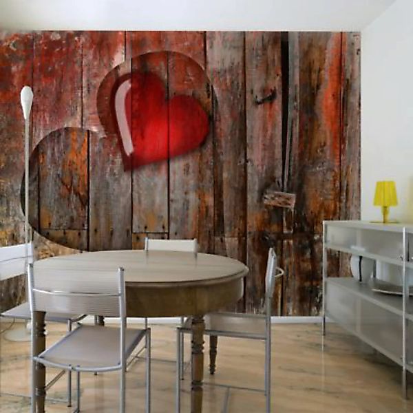 artgeist Fototapete Herz in Holz geschnitzt mehrfarbig Gr. 250 x 193 günstig online kaufen