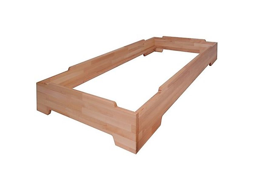 Krok Wood Massivholzbett Emily (stapelbar) in Buche 90x200 cm günstig online kaufen