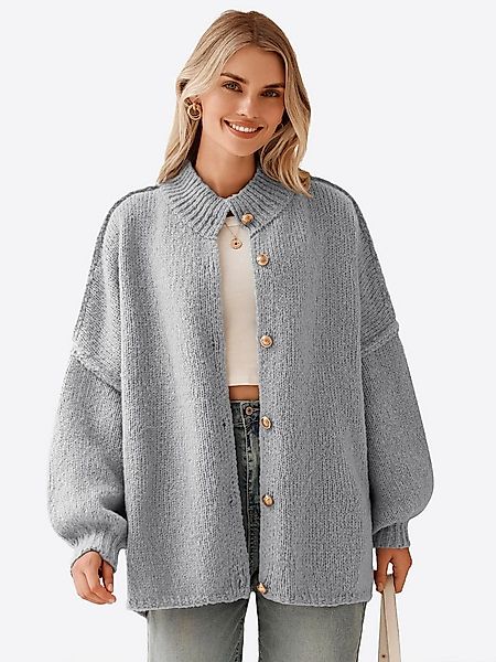 Imily Bela Cardigan Damen Oversize Strickjacken mit Knopfleiste (Packung, 1 günstig online kaufen