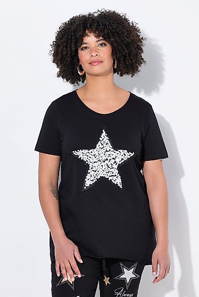Angel of Style T-Shirt T-Shirt A-Linie Pailletten-Stern günstig online kaufen