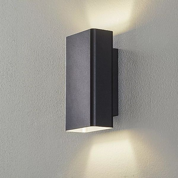 BEGA Studio Line Wandlampe schmal schwarz/alu 22cm günstig online kaufen