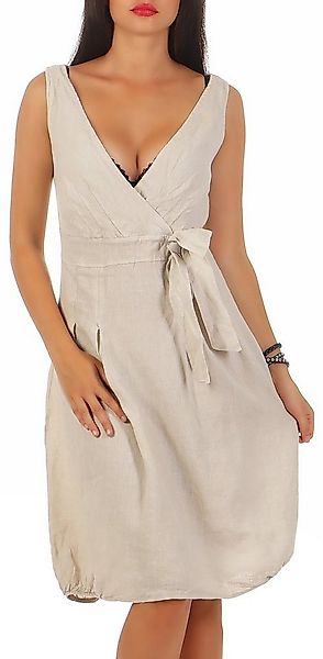 malito more than fashion Sommerkleid Damen Leinenkleid 8147 knielanges Somm günstig online kaufen