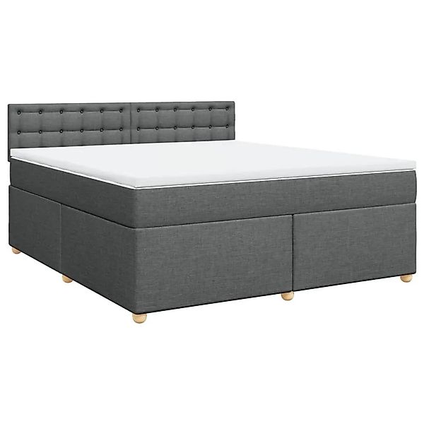 vidaXL Boxspringbett mit Matratze Dunkelgrau 180x200 cm Stoff 3289074 günstig online kaufen