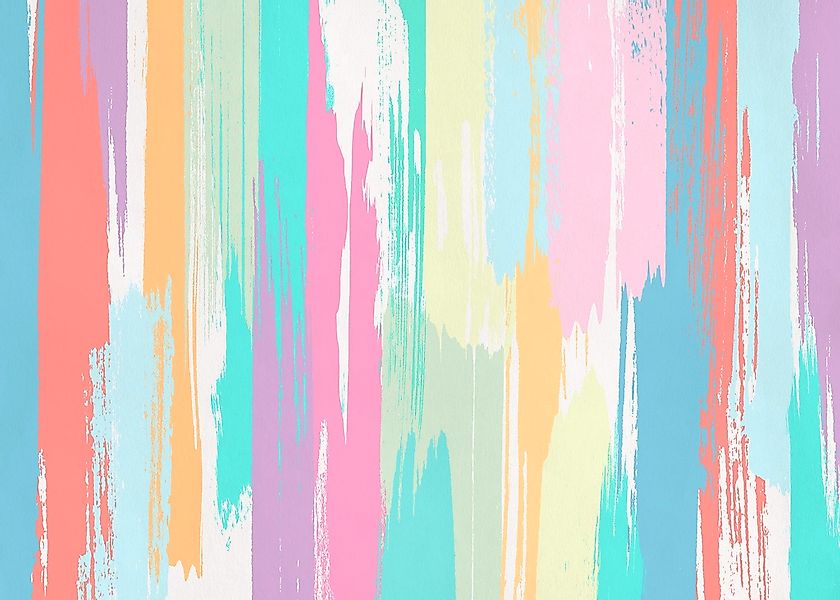 Komar Vliestapete Color Rain 350 cm x 250 cm Bunt günstig online kaufen