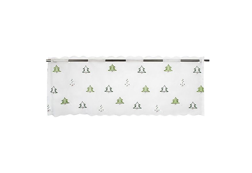 Delindo Lifestyle Scheibengardine Scheibengardine mit schlaufen Tannenbäume günstig online kaufen