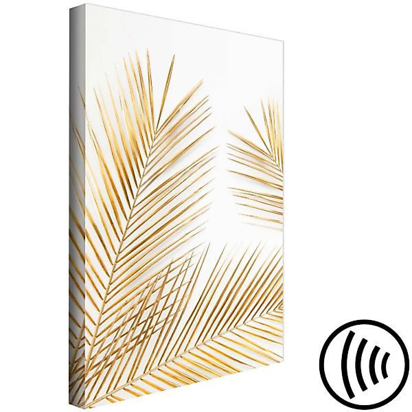 Wandbild Golden Palm Leaves (1 Part) Vertical XXL günstig online kaufen