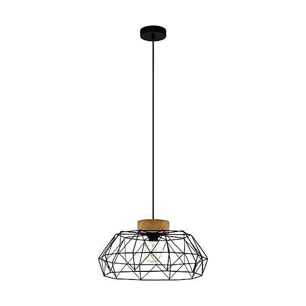 Eglo Pendelleuchte Padstow Schwarz-Natur günstig online kaufen