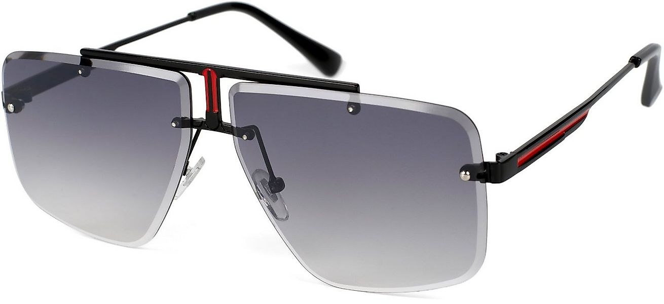styleBREAKER Sonnenbrille Rechteckige Retro Sonnenbrille mit Diamant Schlif günstig online kaufen
