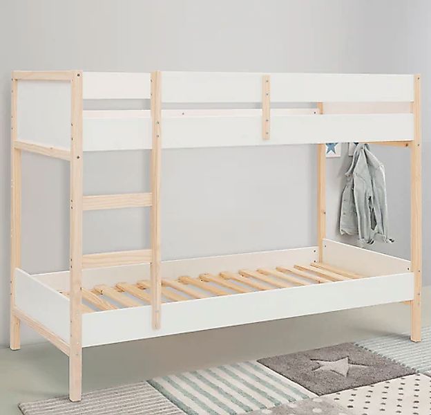 Lüttenhütt Etagenbett "Janne" Kiefernholz, Etagenbett, inklusive Holzleiter günstig online kaufen