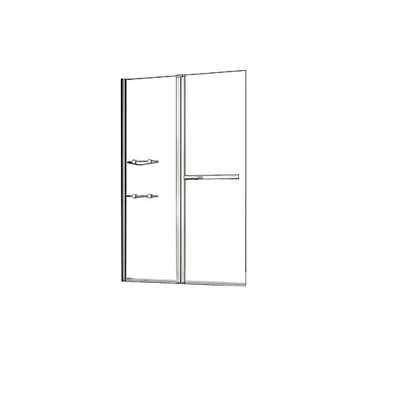 Duschparadies 100x140cm Badewanneaufsatz Rechteck mit 30cm Diagonal Wandhal günstig online kaufen