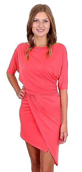 Sarcia.eu Minikleid Asymmetrisches Mini Kleid mit Raffungen und Dolmanärmel günstig online kaufen