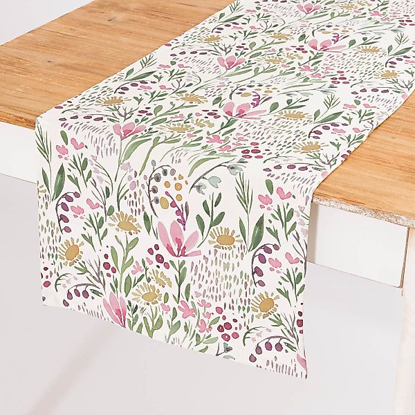 SCHÖNER LEBEN. Tischläufer Tischläufer Aquarell Blumen günstig online kaufen
