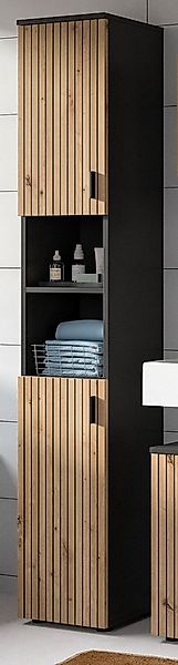 Inn.Furn Hochschrank Livia (Badschrank in Eiche Artisan mit Rillen, 30 x 19 günstig online kaufen