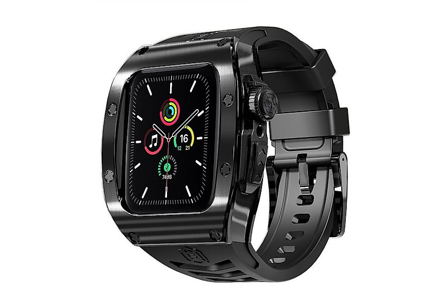 Wigento Smartwatch-Armband Für Apple Watch Series 9 8 7 45 / SE 6 5 4 Silik günstig online kaufen