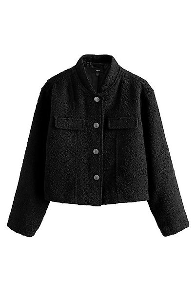 Next Jackenblazer Kragenlose Bouclé-Jacke (1-tlg) günstig online kaufen