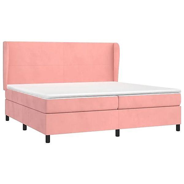 vidaXL Boxspringbett mit Matratze Rosa 200x200 cm Samt 3129116 günstig online kaufen